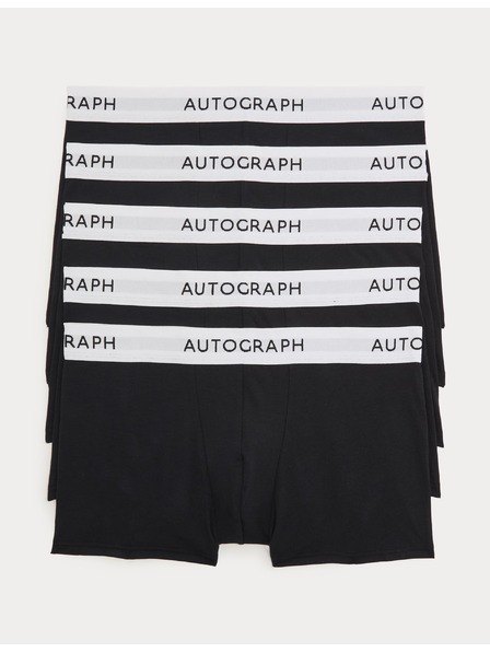 Marks & Spencer Bokové trenky, zo zmesi bavlny Supima®, 5 ks Marks & Spencer čierna