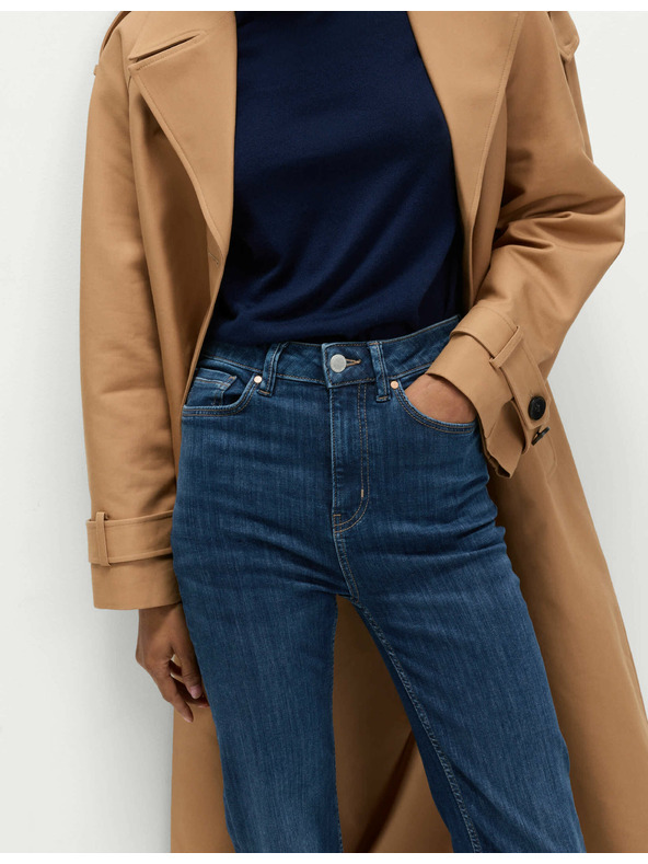 Marks & Spencer Super mäkké džínsy Harper s vysokým pásom Marks & Spencer námorná modrá