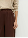 Marks & Spencer Krepové nohavice so širokými nohavicami a elastickým pásom Marks & Spencer hnedá