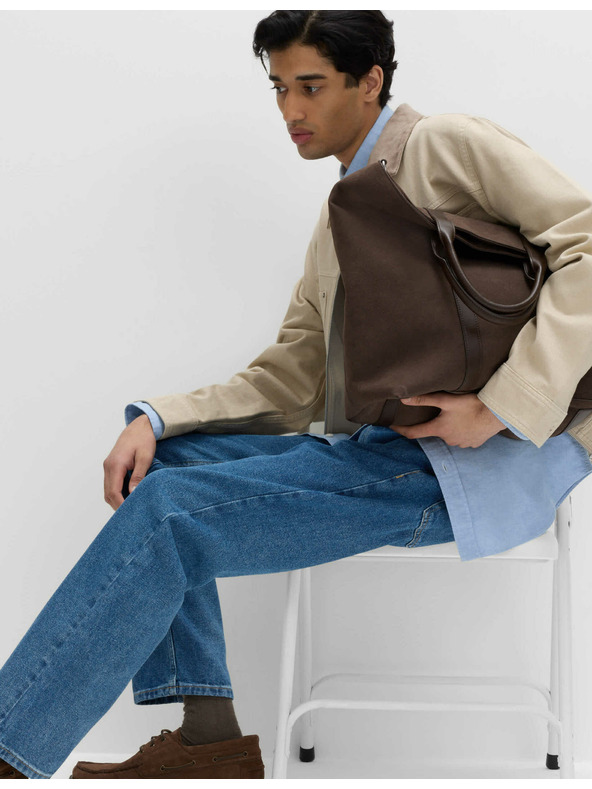 Marks & Spencer Hladké džínsy rovného strihu, z čistej bavlny Marks & Spencer modrá