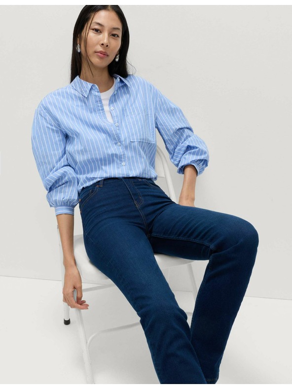 Marks & Spencer Džínsy Sienna sostrečom a rovnými nohavicami Marks & Spencer námorná modrá