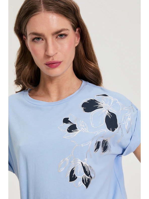 Moodo Halenka s potlačou svetlo modrá Moodo