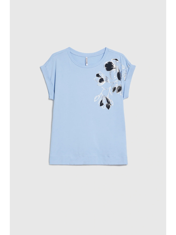 Moodo Halenka s potlačou svetlo modrá Moodo