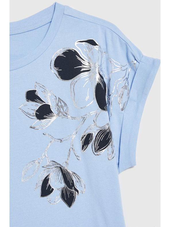 Moodo Halenka s potlačou svetlo modrá Moodo