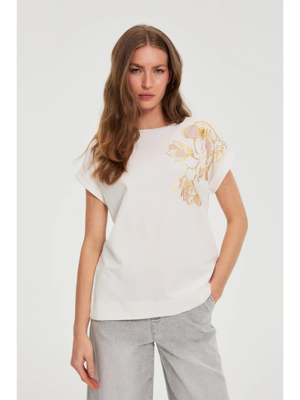 Moodo Halenka s potlačou biela Moodo