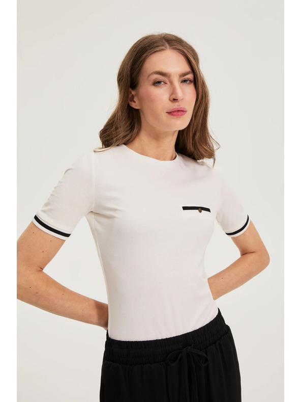 Moodo Tričko z bavlny biele Moodo