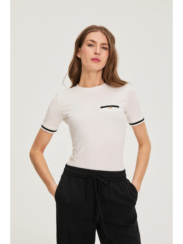 Moodo Tričko z bavlny biele Moodo