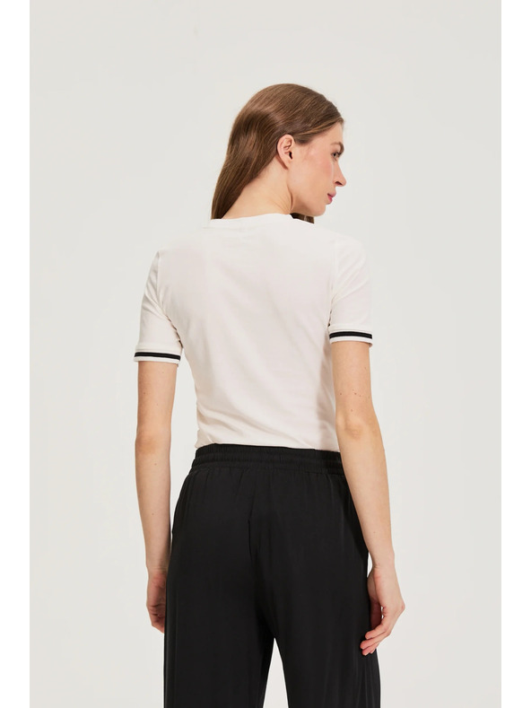 Moodo Tričko z bavlny biele Moodo