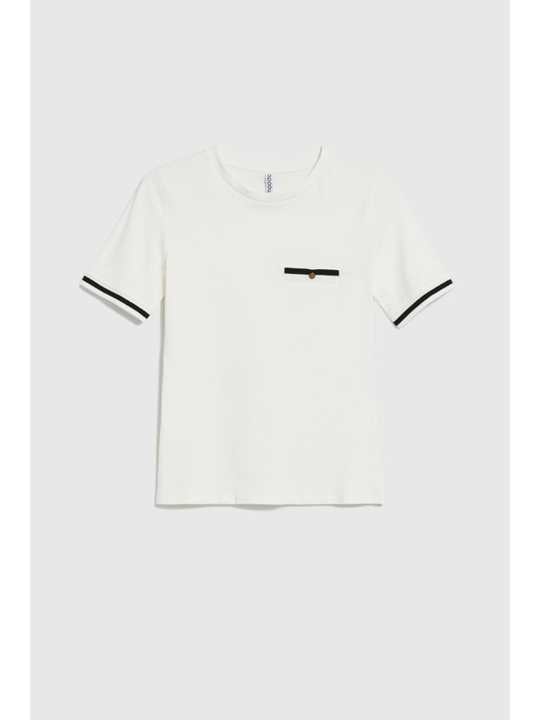 Moodo Tričko z bavlny biele Moodo