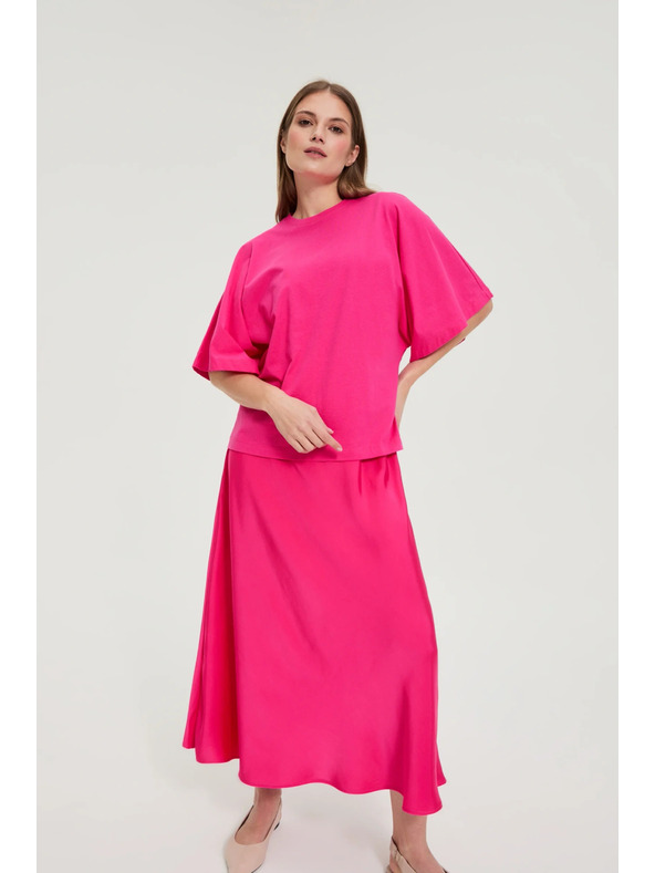 Moodo Halenka so širokými rukávmi purpurová Moodo