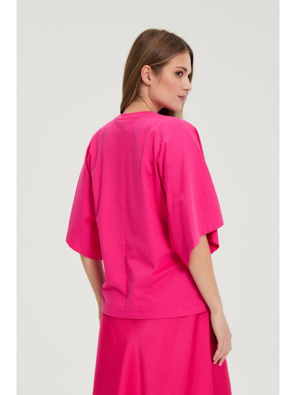 Moodo Halenka so širokými rukávmi purpurová Moodo