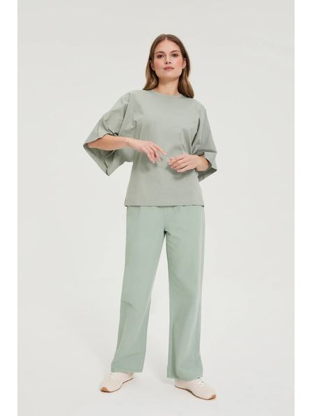 Moodo Halenka so širokými rukávmi olivová Moodo