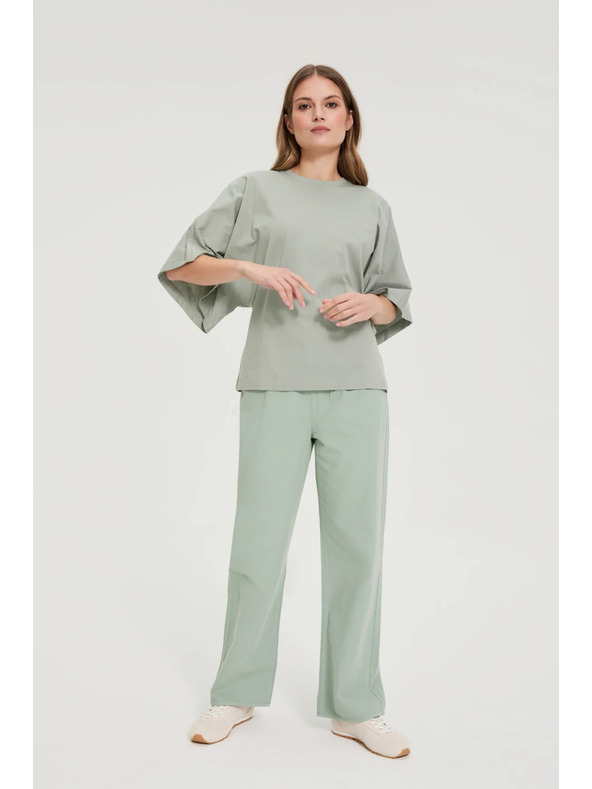 Moodo Halenka so širokými rukávmi olivová Moodo