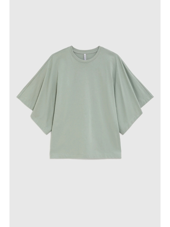 Moodo Halenka so širokými rukávmi olivová Moodo