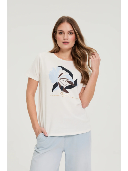 Moodo Halenka s potlačou biela Moodo