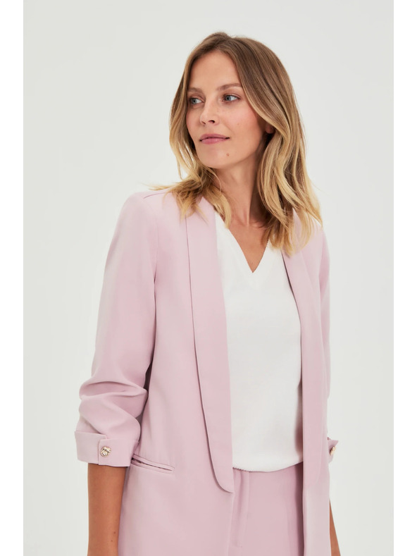 Moodo Sako so zvrásnými rukávmi ružové Moodo