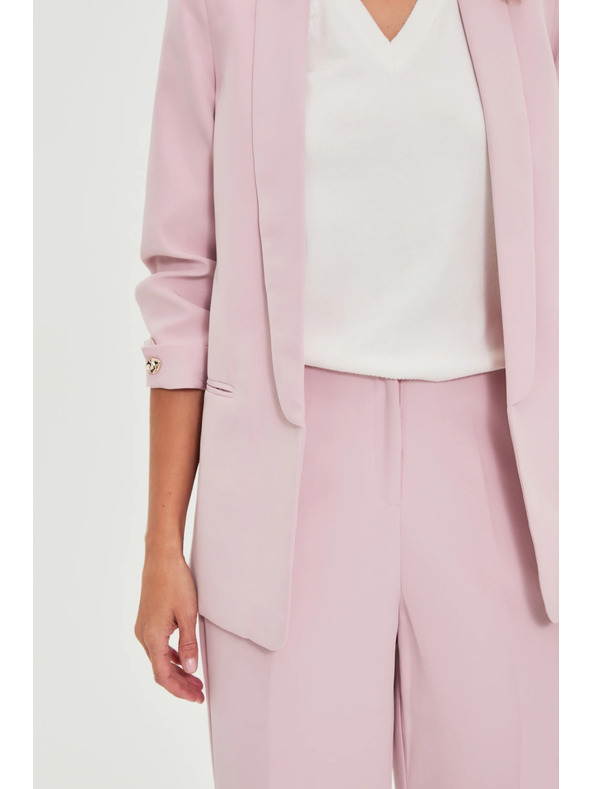 Moodo Sako so zvrásnými rukávmi ružové Moodo