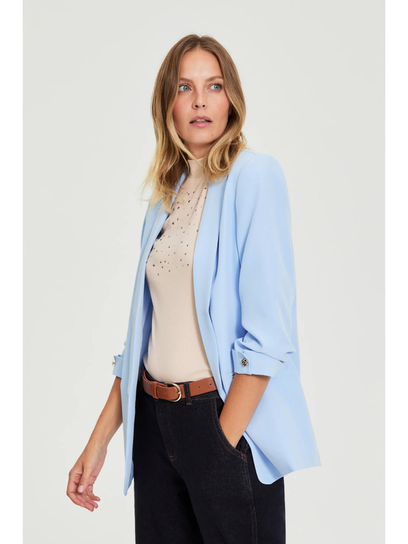 Moodo Sako so zvrásnými rukávmi svetlo modré Moodo