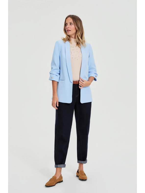 Moodo Sako so zvrásnými rukávmi svetlo modré Moodo