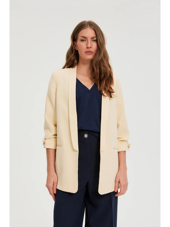 Moodo Sako so zvrásnými rukávmi žlté Moodo