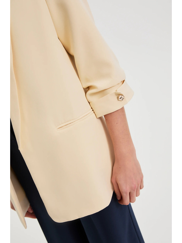 Moodo Sako so zvrásnými rukávmi žlté Moodo