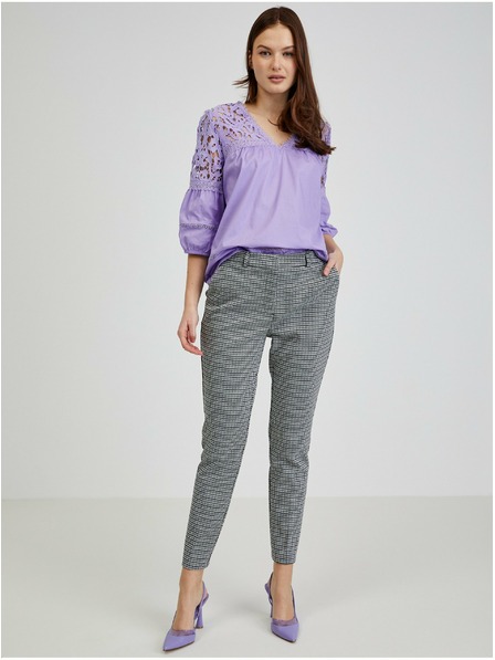 Orsay Bielo-čierne dámske vzorované nohavice ORSAY