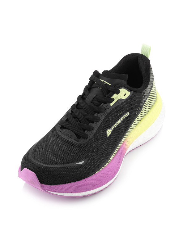 ALPINE PRO Dámska bežecká obuv s podošvou carbon plate ALPINE PRO HARRA black