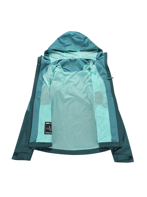 ALPINE PRO Dámska nepremokavá bunda s ptx membránou ALPINE PRO NOREMA 3 teal