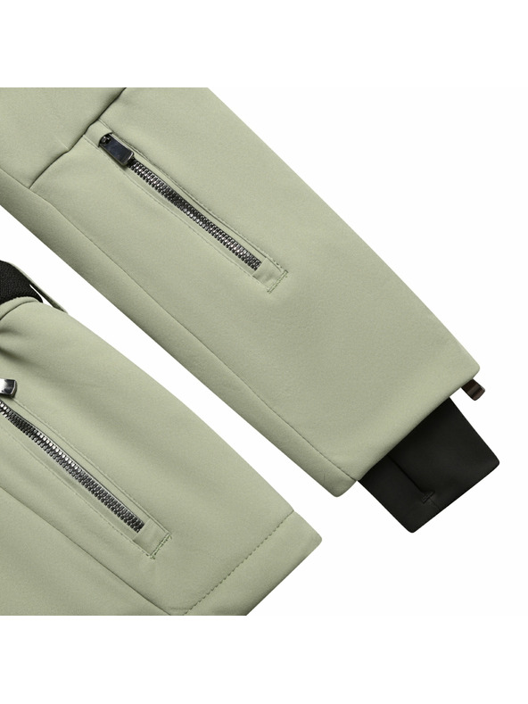 ALPINE PRO Dámska lyžiarska softshellová bunda s membránou ALPINE PRO DOWELA 2 oil green