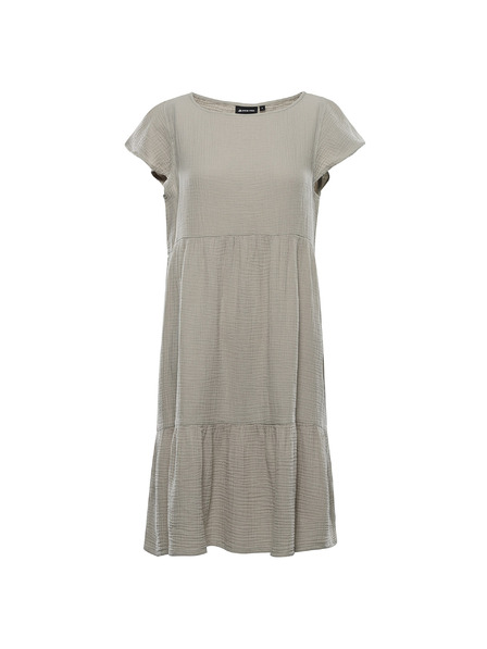 ALPINE PRO Dámske bavlnené šaty ALPINE PRO AKESA abbey stone