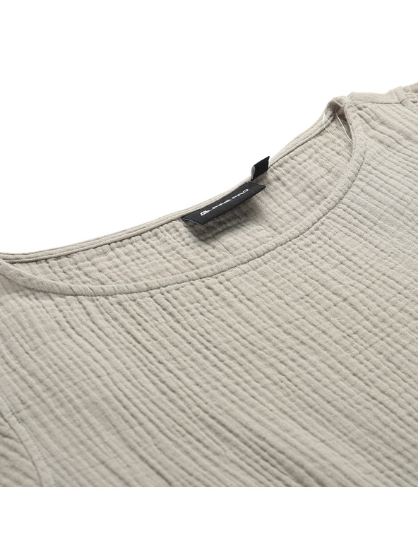 ALPINE PRO Dámske bavlnené šaty ALPINE PRO AKESA abbey stone