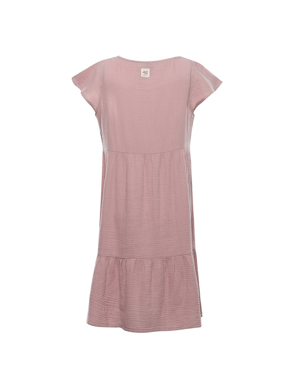 ALPINE PRO Dámske bavlnené šaty ALPINE PRO AKESA pale mauve