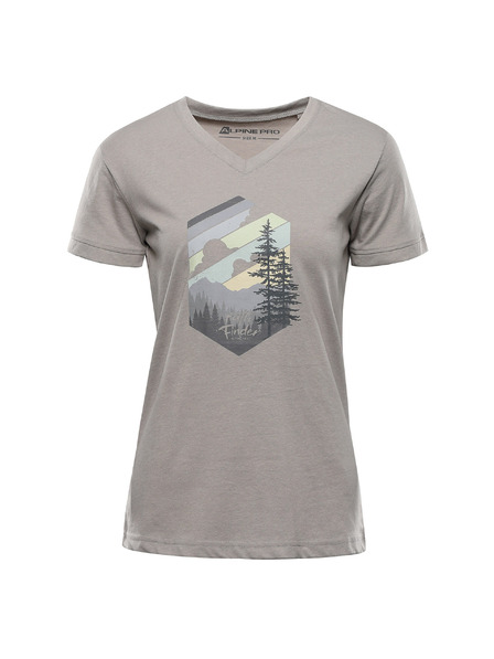 ALPINE PRO Dámske tričko z nemačkavého materiálu ALPINE PRO NOGERA dove varianta pa