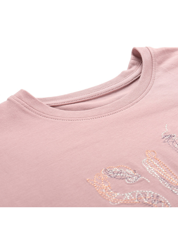 ALPINE PRO Dámske bavlnené tričko ALPINE PRO DORGA pale mauve variant pb