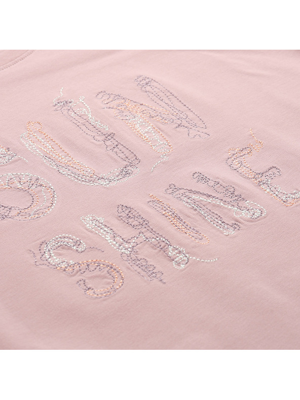 ALPINE PRO Dámske bavlnené tričko ALPINE PRO DORGA pale mauve variant pb