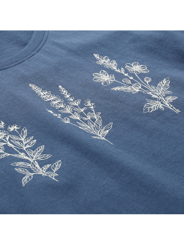 ALPINE PRO Dámske tričko z organickej bavlny ALPINE PRO TERMESA 3 blue wing teal varianta pa