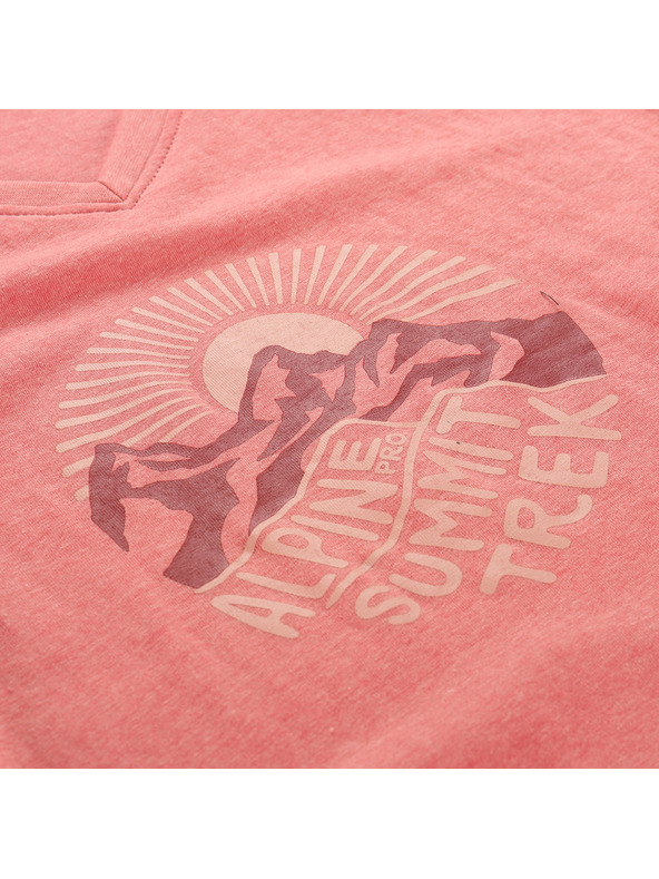ALPINE PRO Dámske tričko z nemačkavého materiálu ALPINE PRO NOGERA apricot blush varianta pb