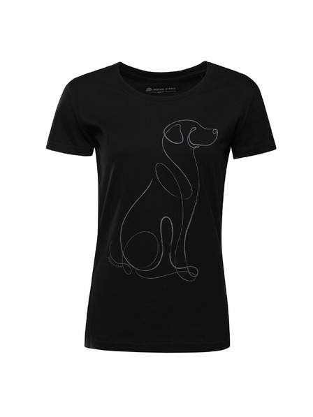 ALPINE PRO Dámske tričko z organickej bavlny ALPINE PRO TERMESA 3 black varianta pe