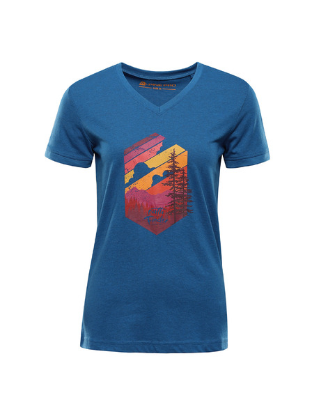 ALPINE PRO Dámske tričko z nemačkavého materiálu ALPINE PRO NOGERA moonlit ocean varianta pa