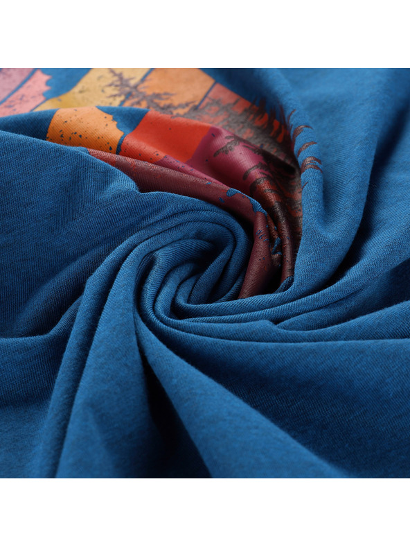 ALPINE PRO Dámske tričko z nemačkavého materiálu ALPINE PRO NOGERA moonlit ocean varianta pa