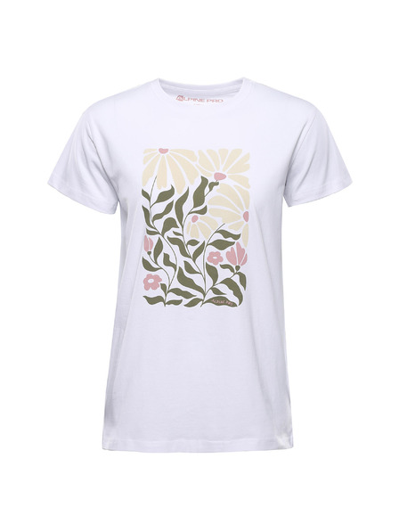 ALPINE PRO Dámske bavlnené tričko ALPINE PRO DORGA white varianta pa