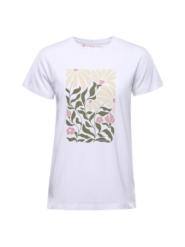 ALPINE PRO Dámske bavlnené tričko ALPINE PRO DORGA white varianta pa