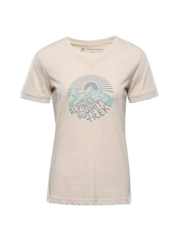 ALPINE PRO Dámske tričko z nemačkavého materiálu ALPINE PRO NOGERA wood ash varianta pb