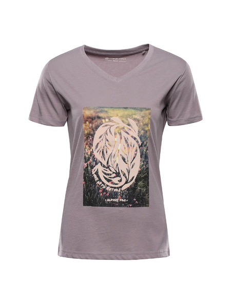 ALPINE PRO Dámske bavlnené tričko ALPINE PRO DORENA quail variant pc
