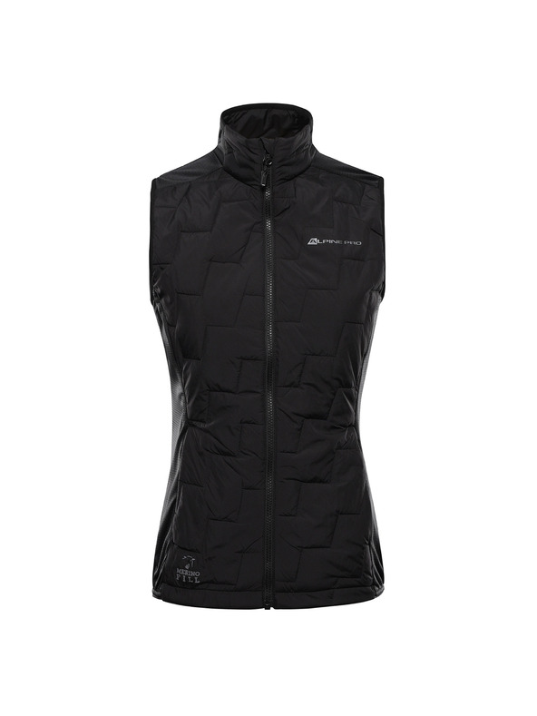 ALPINE PRO Dámska vesta s merino výplňou ALPINE PRO NERCA black