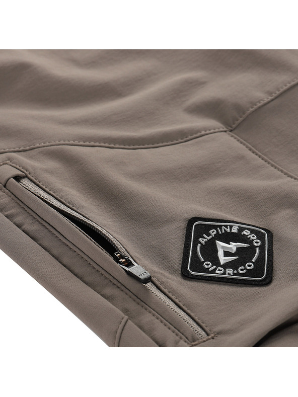 ALPINE PRO Detské softshellové nohavice ALPINE PRO FIRSTO 2 driftwood