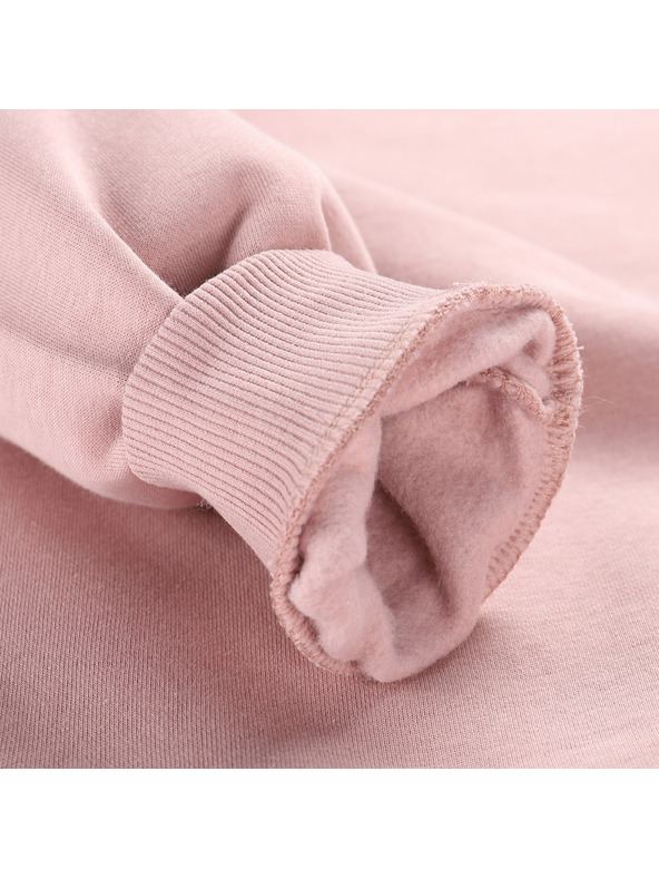 ALPINE PRO Detská bavlnená mikina ALPINE PRO NEGGO pale mauve