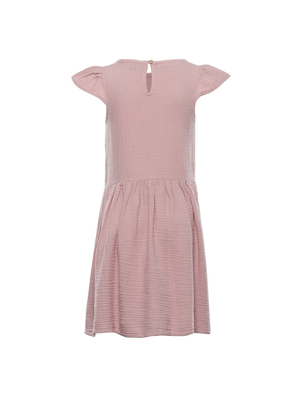 ALPINE PRO Detské bavlnené šaty ALPINE PRO ILERO pale mauve