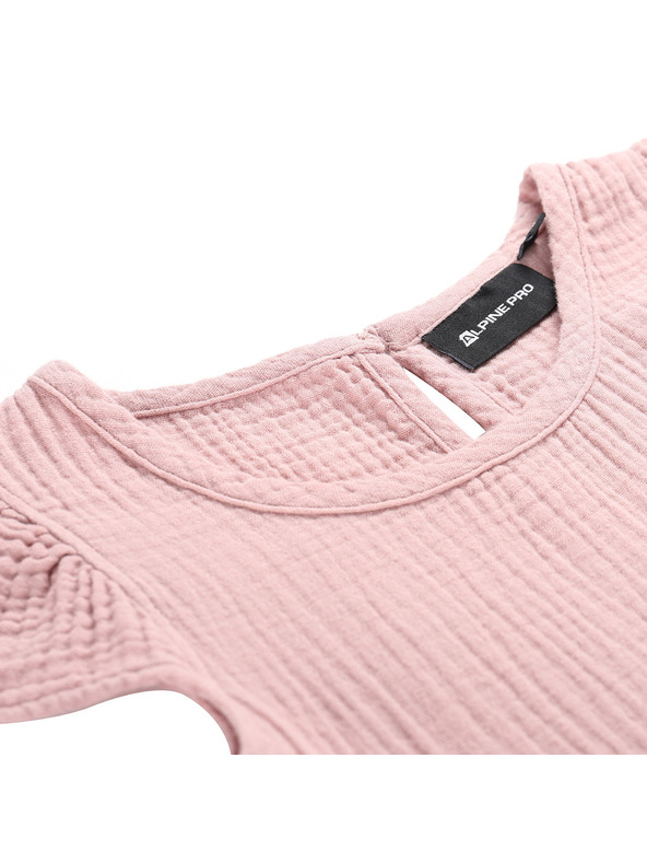 ALPINE PRO Detské bavlnené šaty ALPINE PRO ILERO pale mauve