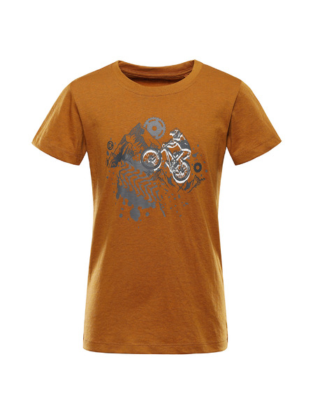 ALPINE PRO Detské tričko z nemačkavého materiálu ALPINE PRO BIGERO 2 golden oak varianta pd